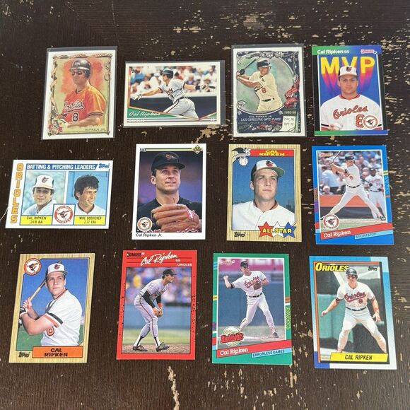 Cal Ripken Jr 12 Card Lot Baseball Hall Of Fame HOF Baltimore Orioles 3,000 Hit - Picture 1 of 13
